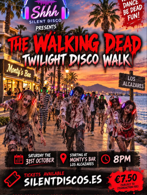 Especial de Halloween The Walking Dead Caminata Disco al Atardecer Los Alcázares