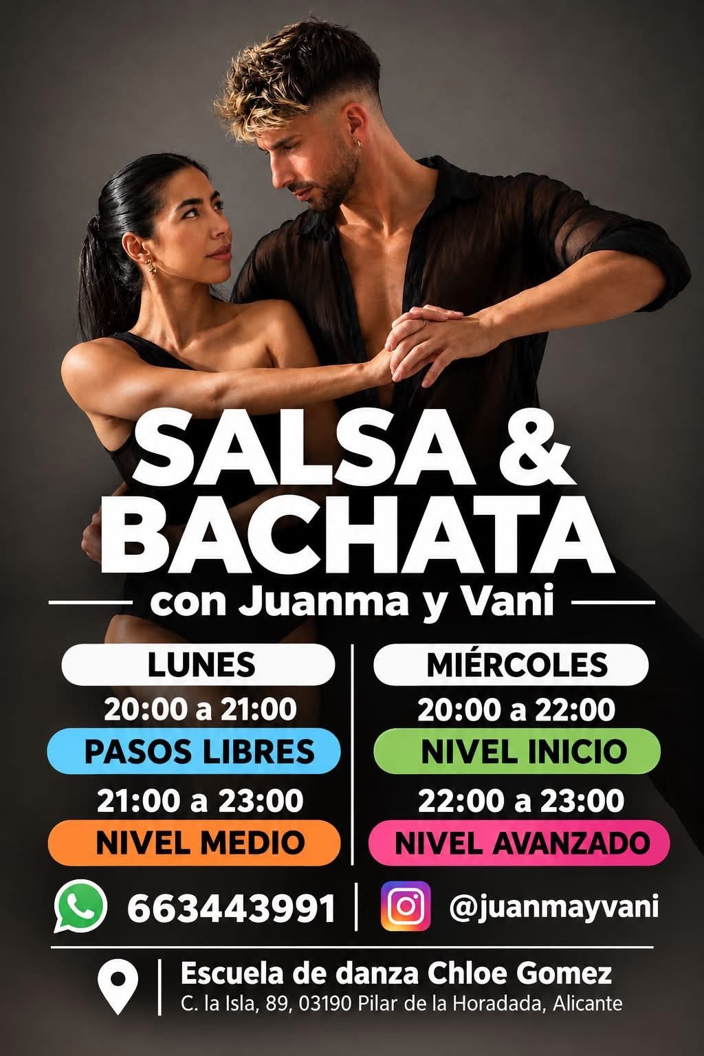 Salsa & Bachata: Pasos Libres con Juanma y Vani