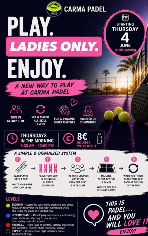 Carma Padel – Ladies Only