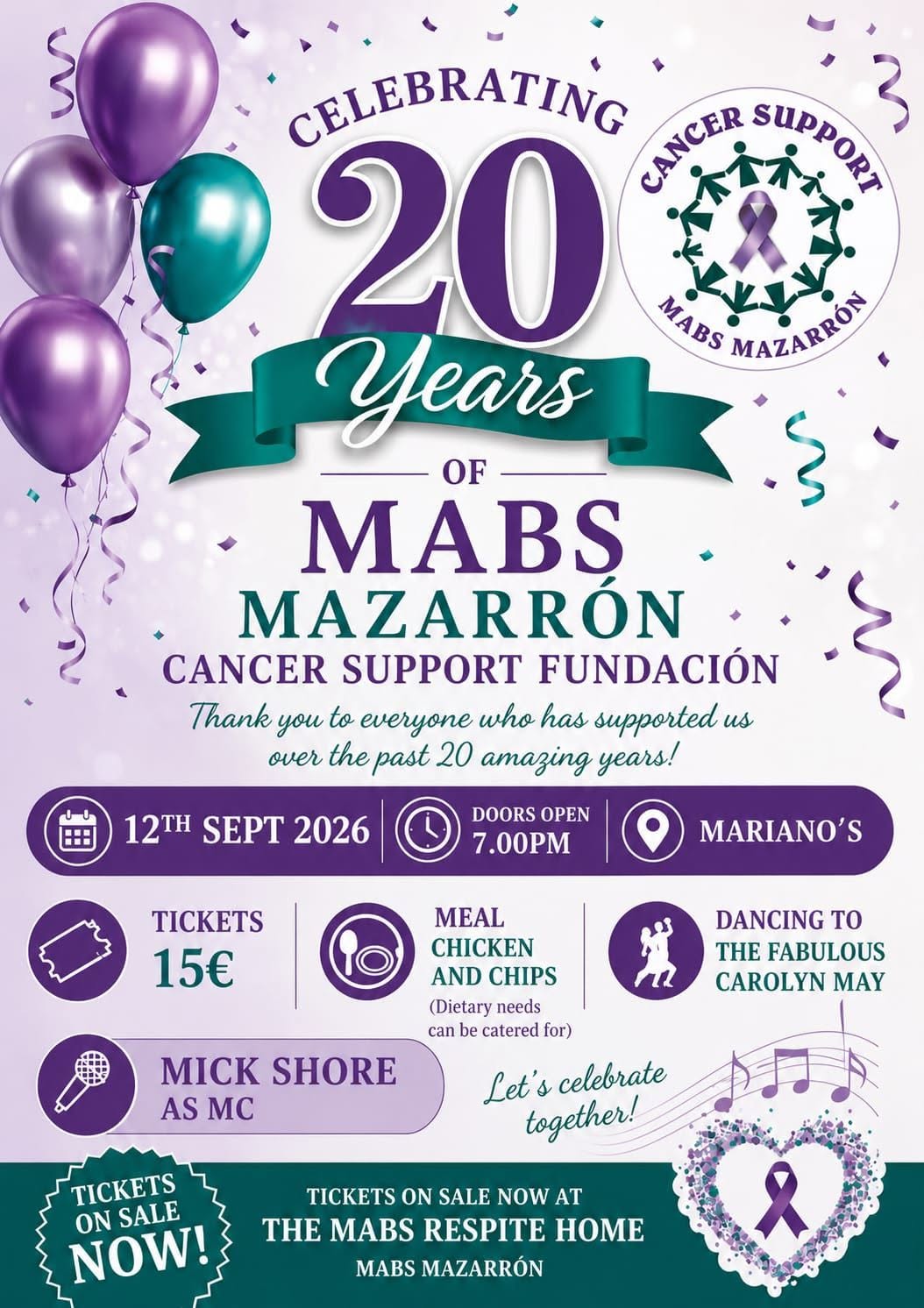 Celebrating 20 Years of MABS Mazarrón Cancer Support Fundación