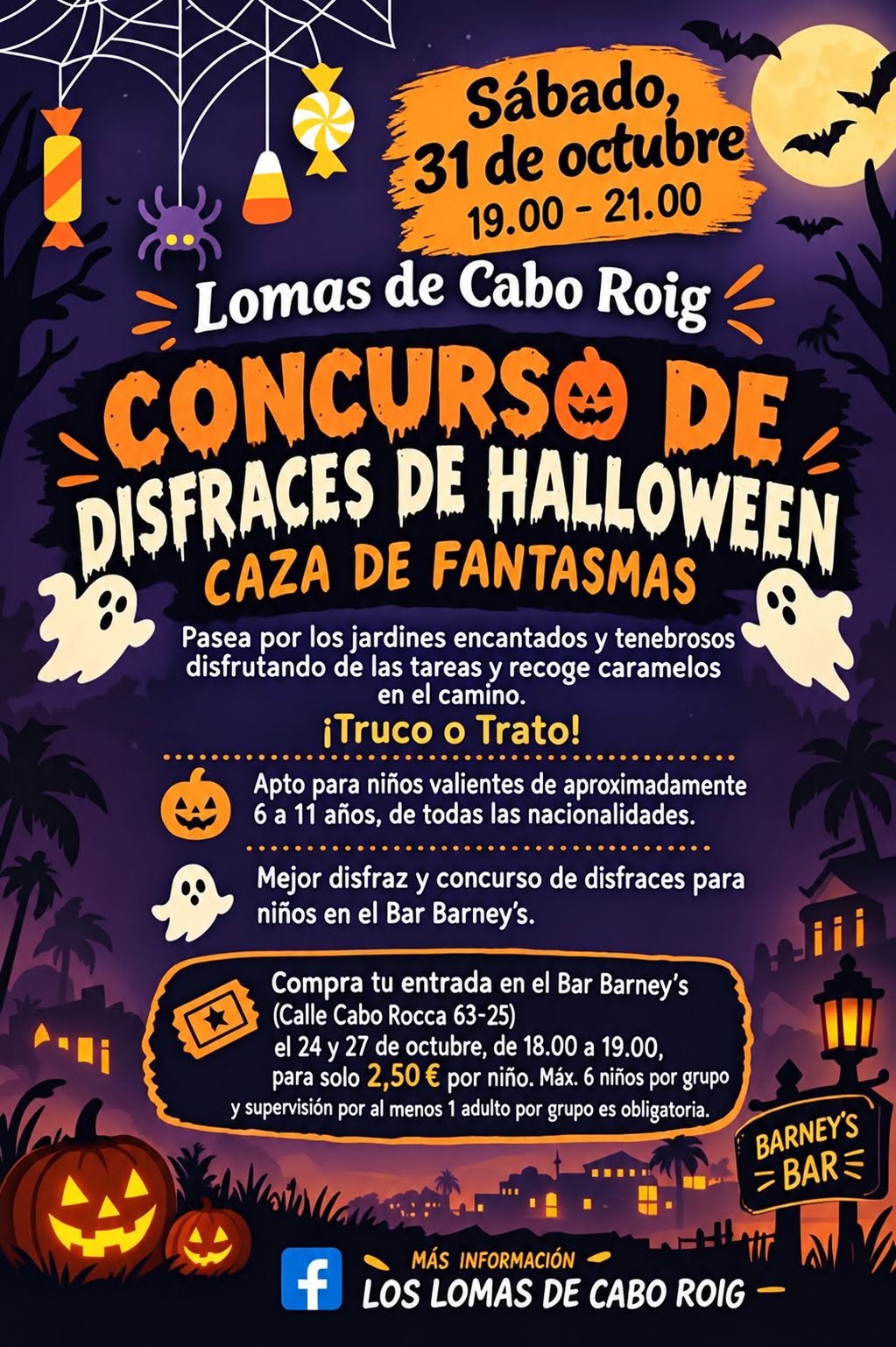 Concurso de Disfraces de Halloween y Caza de Fantasmas