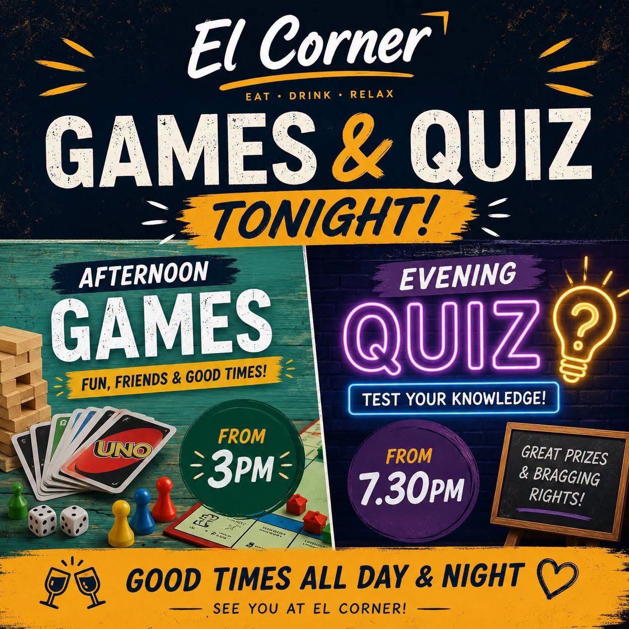Games Afternoon & Quiz Night!
