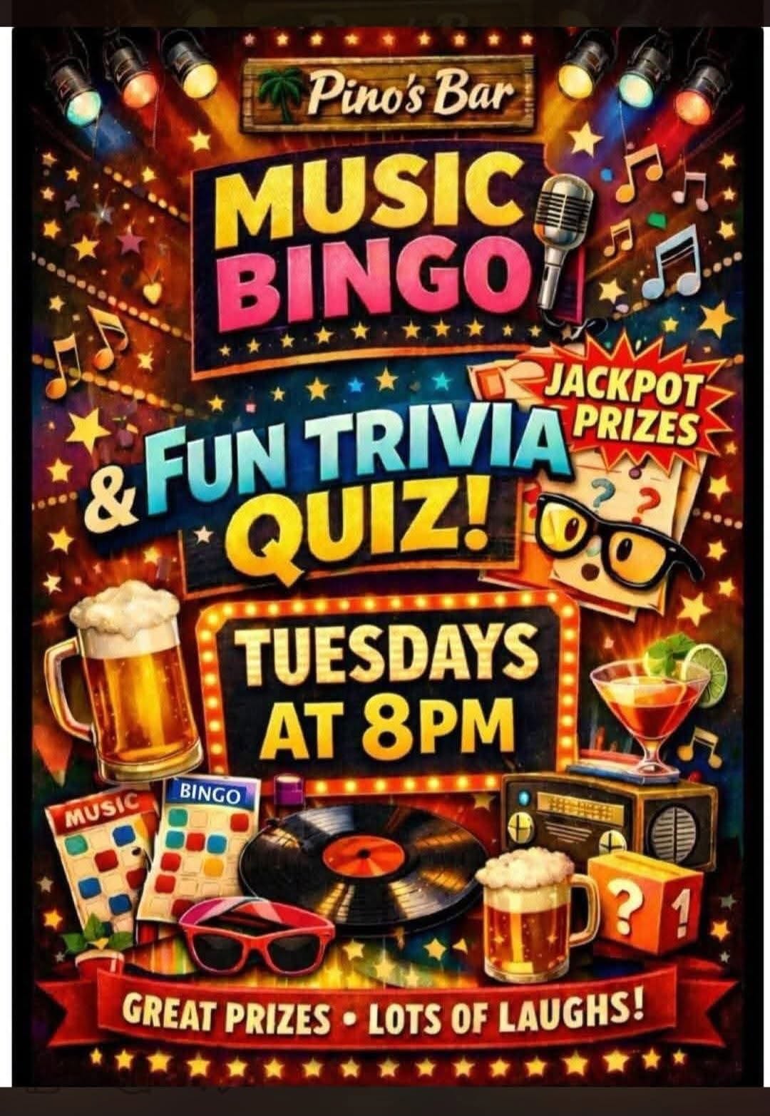 Bingo musical y divertido concurso de preguntas